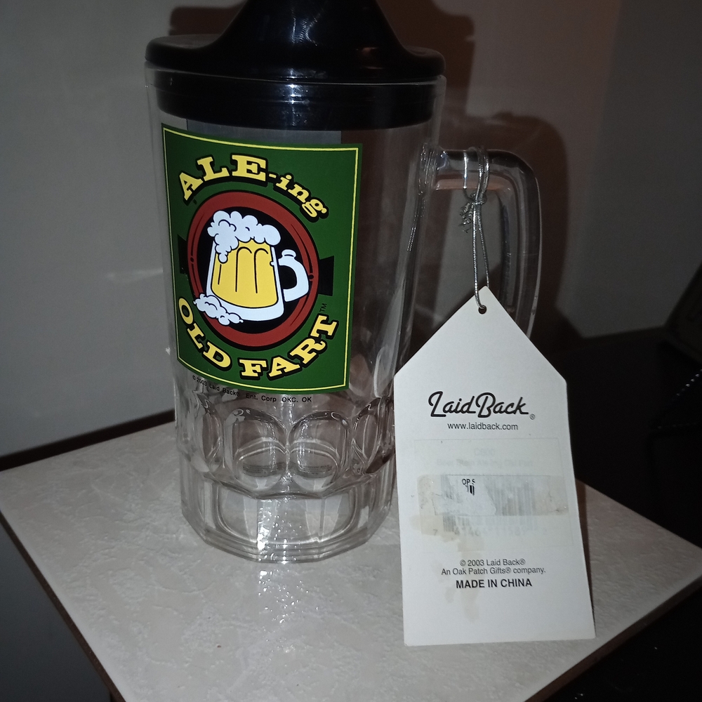 Ale-ing Old Fart Beer Mug - Black and Clear